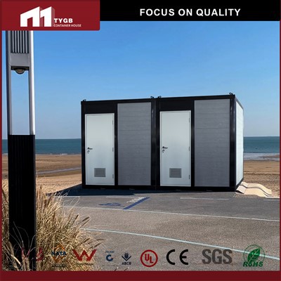 Toilettes portables en acier réapproprié avec salle de bain